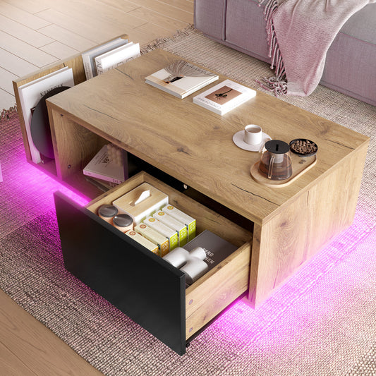 Multifunctional Retro Sideboard As A Room Divider With Integrated LED Lighting - Timeless Wood-metal Design With Clever Storage Space For Individually Dimmable Feel-good Ambience