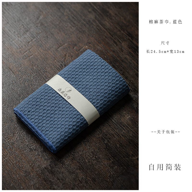 Cotton-linen Water-absorbent Towel Zen-style Tea Tray And Tea Set Cloth