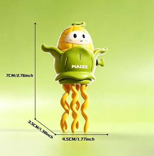 Christmas Kids Gift Wind-Up Corn Toy, Magical Mini Dancing Corn, Stand And Lie Down Dual Mode, Fun Swinging Creative Stress Relief Puzzle Toy, New Year Child Gift