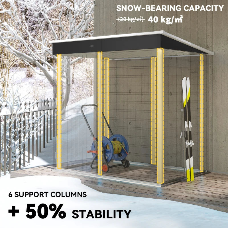 6' X 4' Outdoor Garden Shed, Metal Storage Shed With Lockable Door And Gloves For Backyard Garden Patio, Dark Gray Multiple Packages