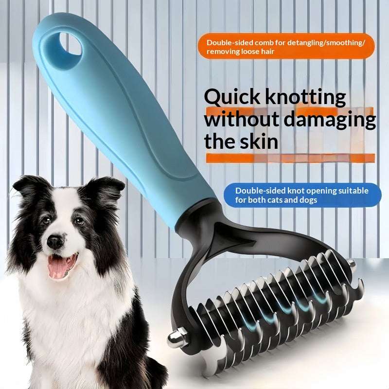 Pet Comb Double-sided Detangling Comb For Grooming And Cleaning Cats