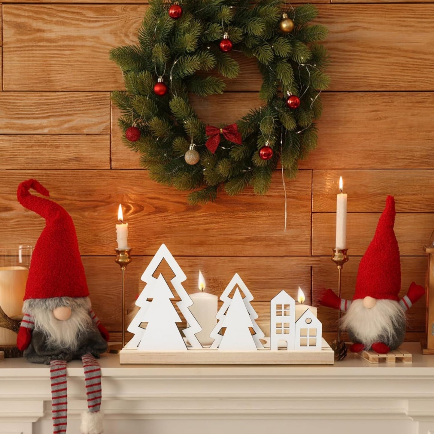 Christmas Tealight Holders, Christmas Tree Candle Holders, Advent Wreath Tealight Holders For 4 Tealights, Christmas Candle Holders For Advent Arrangements, Christmas Table Decor, Advent Decor