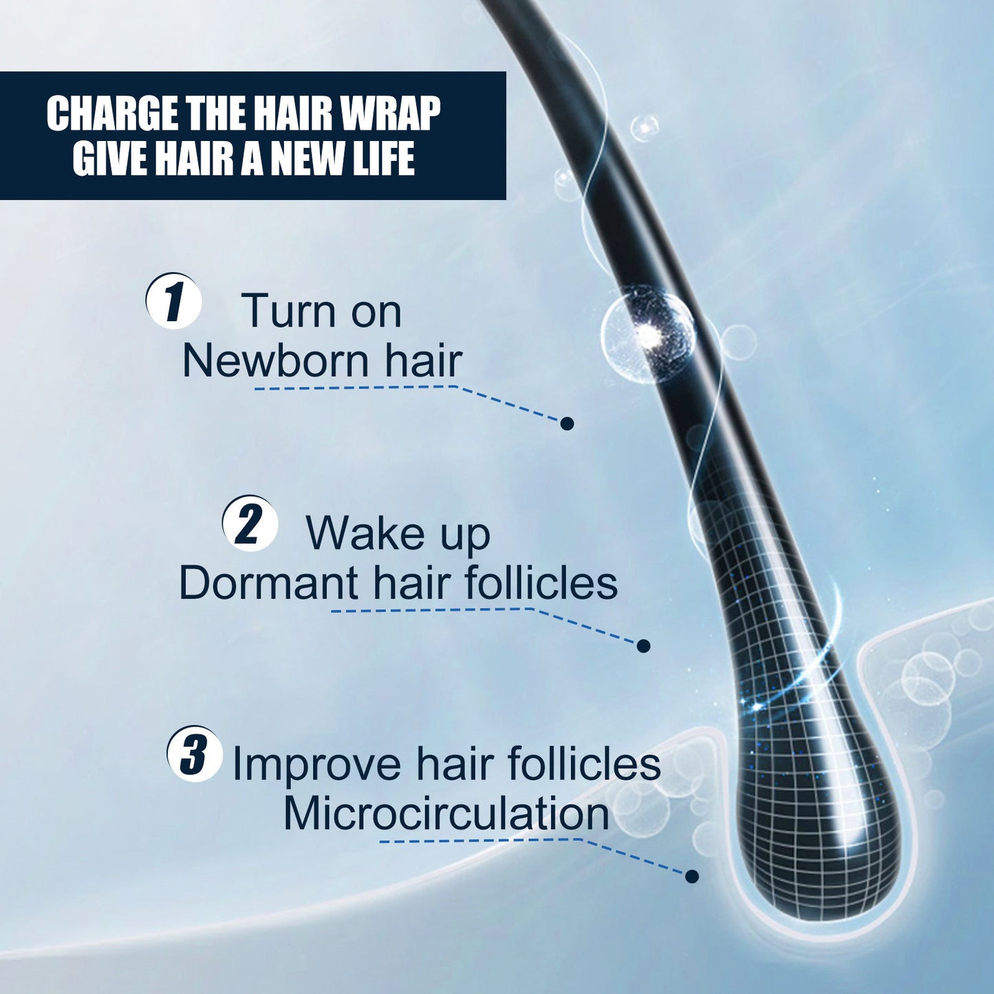 East Moon Men's Hair Spray, Dense Hair Solid Hair Hair Line Anti-Drop Treatment Fluid Thick