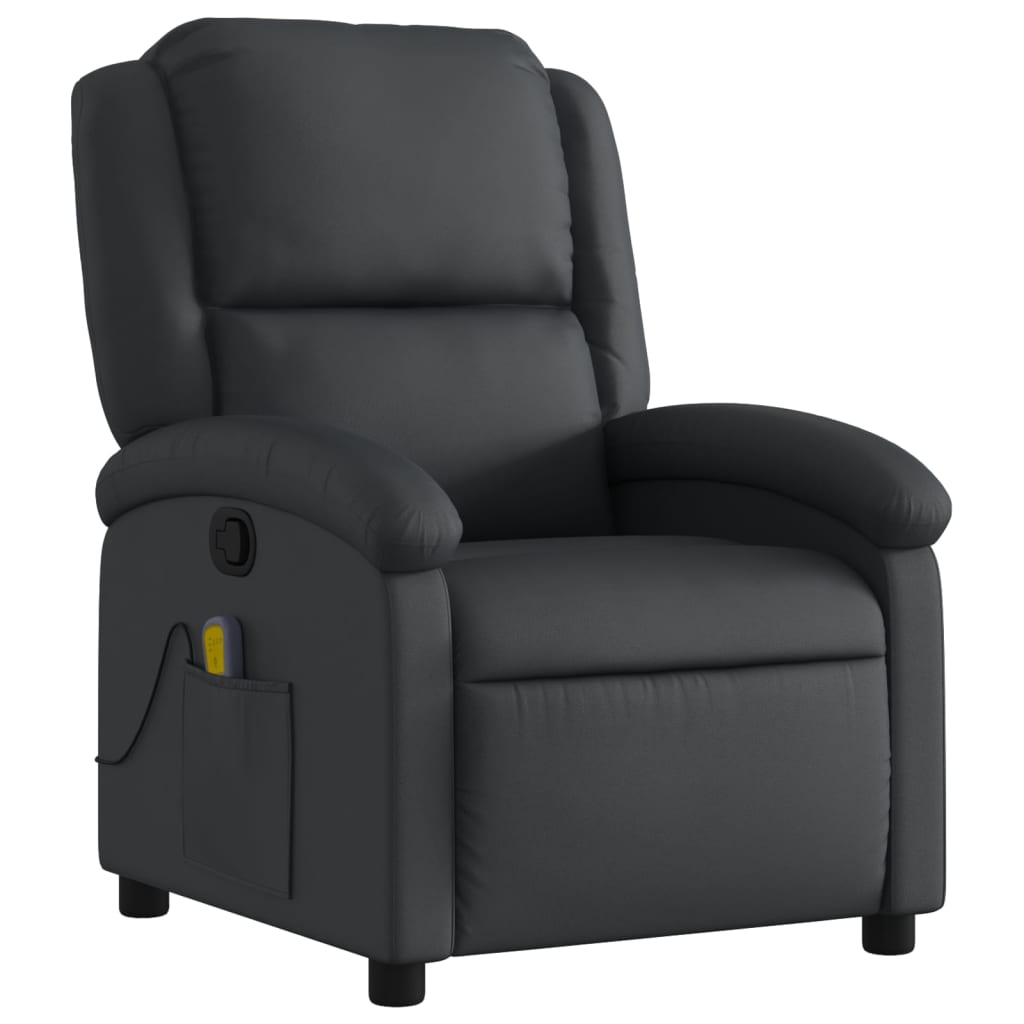 Massage Chair Recliner Genuine Leather   Massage Chair Recliner Dark Brown