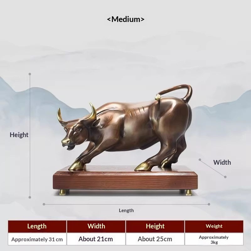 Bronze Ox Craftsmanship American-style Office Desk Home Decor Item