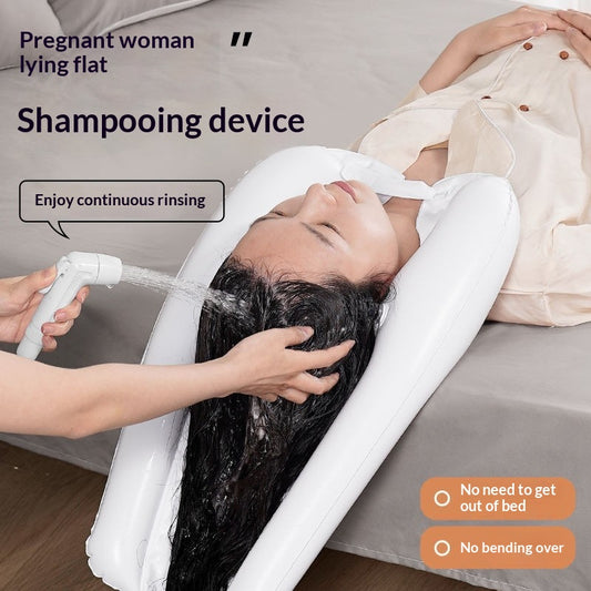 Foldable Inflatable Shampoo Pillow For Home Use