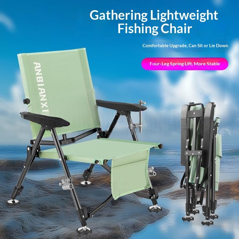 European-style Fishing Chair Fully Foldable Convenient For Outdoor Angling