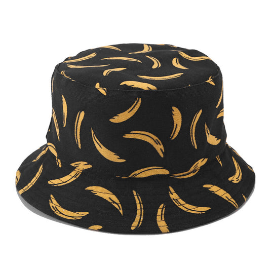Men's And Women's Matching Fun Fruit Print Simple Casual Fisherman Hat For Summer Breathable And Versatile Double-sided Wearable Bucket Hat Suitable For Outdoor Daily Commuting