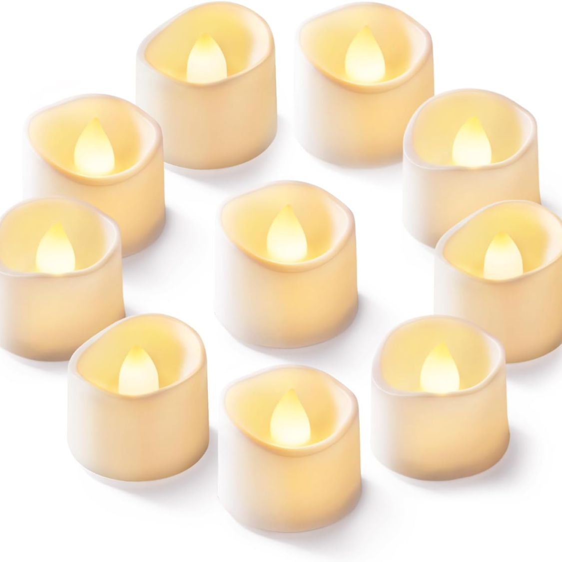 24Pcs Flickering Flameless Candle Battery Operated 200 Hours Fake Electric LED Tea Lights For Votive Centerpiece Table Decorations Wedding