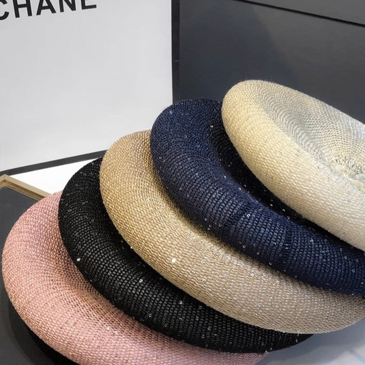 Sequin Beret, Korean-style Casual All-match Painters Cap