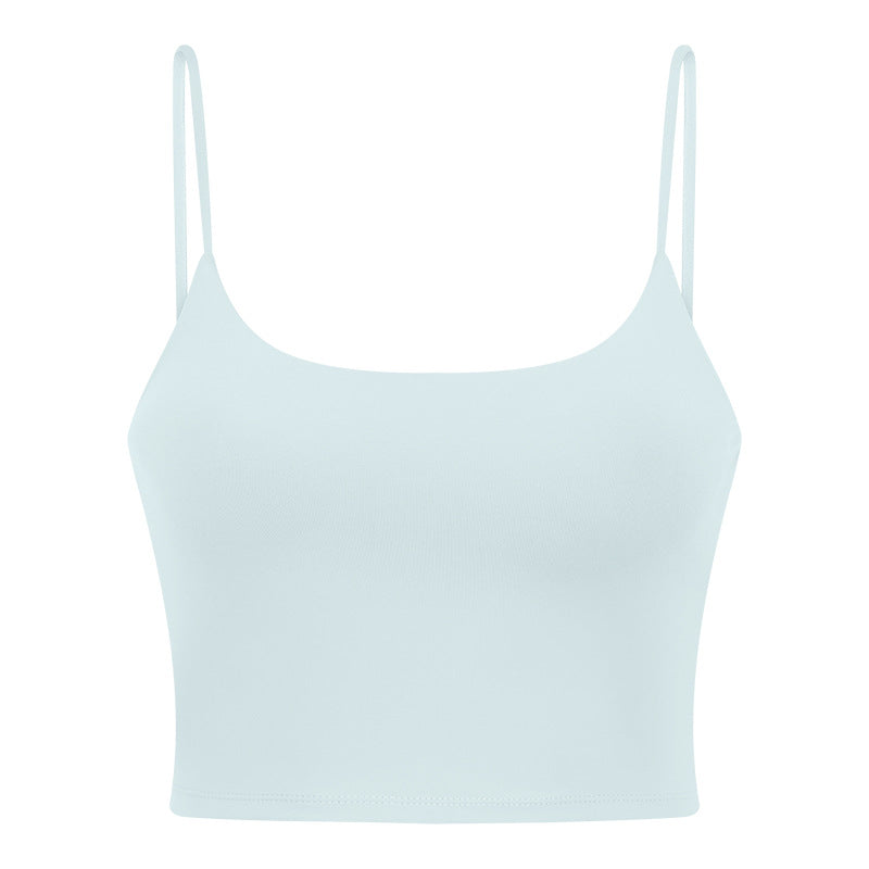 Push Up Shockproof Beauty Back Strap Sports Fitness Yoga Top With Chest Pad