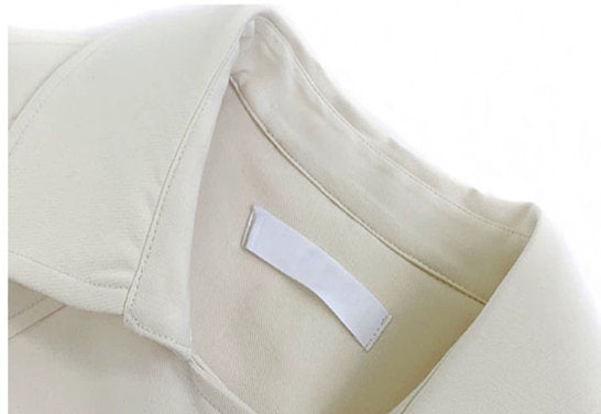 Relaxed-fit Designer-style Mid-length Coat For Petite Figures In A British-Korean Aesthetic
