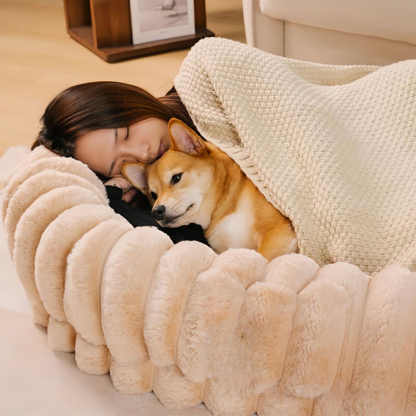 Pet-and-human-shared Dog Cozy And Secure Lazy Sofa Bed Thats Detachable And Washable