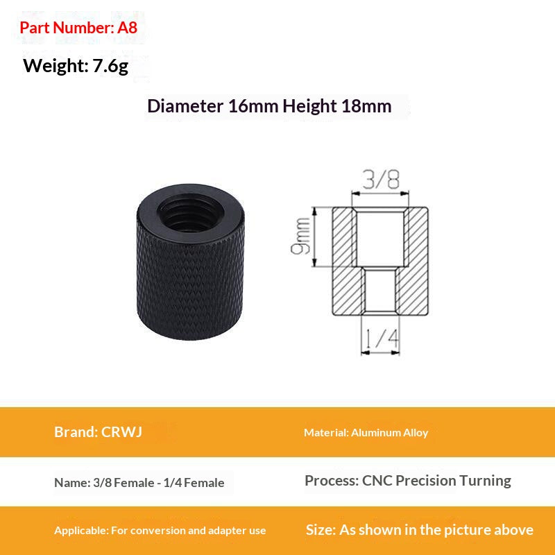 14 To 38 Camera Screw M4 M5 M8 M10 M12 Aluminum Tripod Head Photography Equipment Accessories