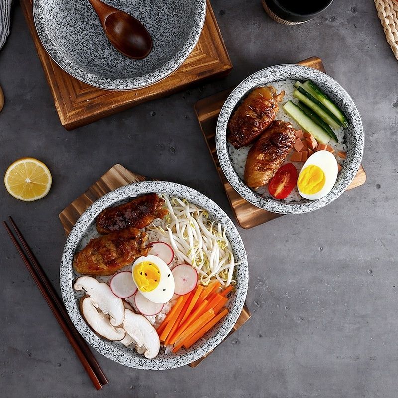 Korean-style Stone Bowl Heat-resistant Made Of Natural Stone