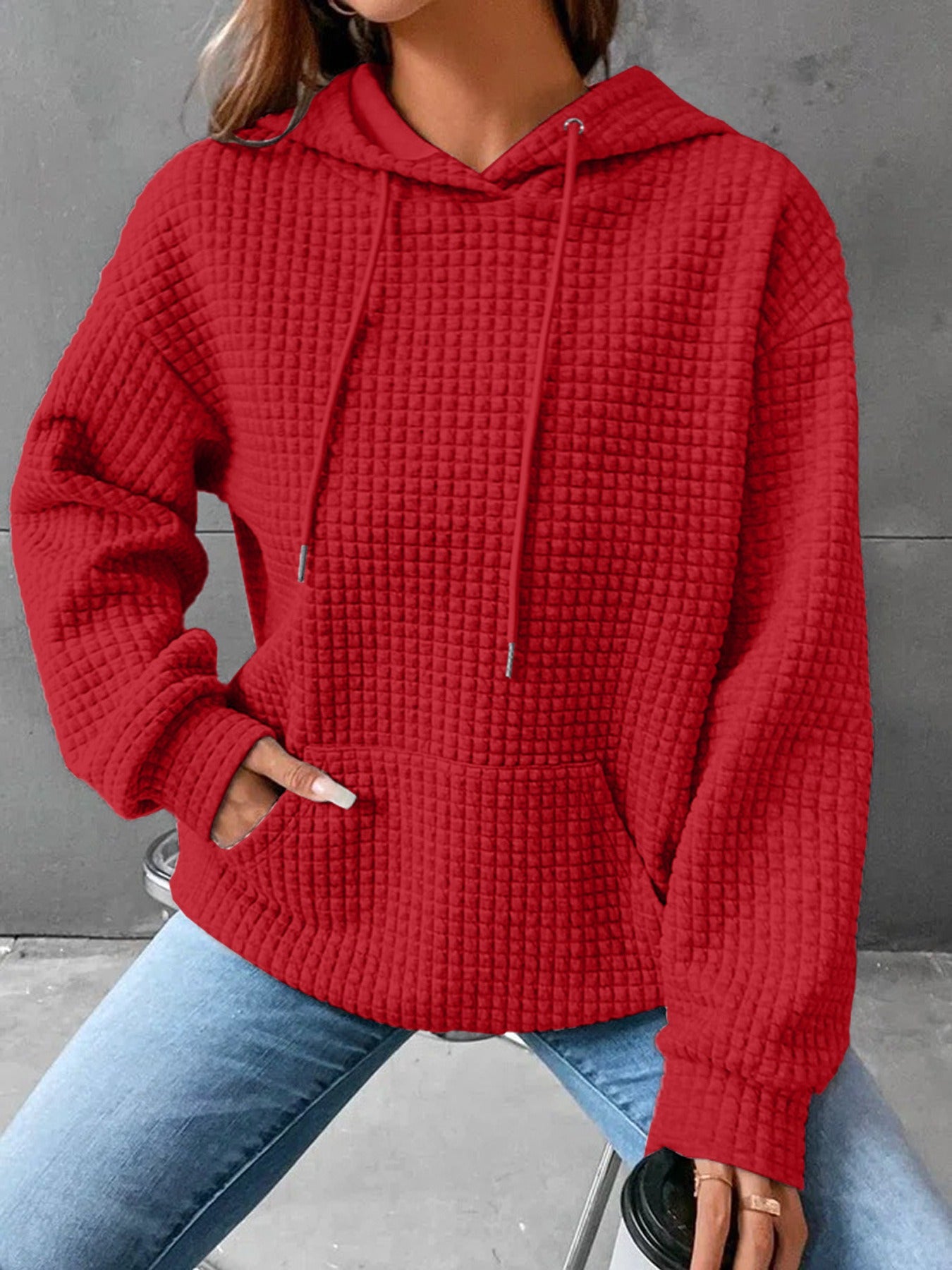 Women's Solid Color Crew Neck Long Sleeve Sweatshirt, New Arrival Elegant Basic Top For Autumn & Winter