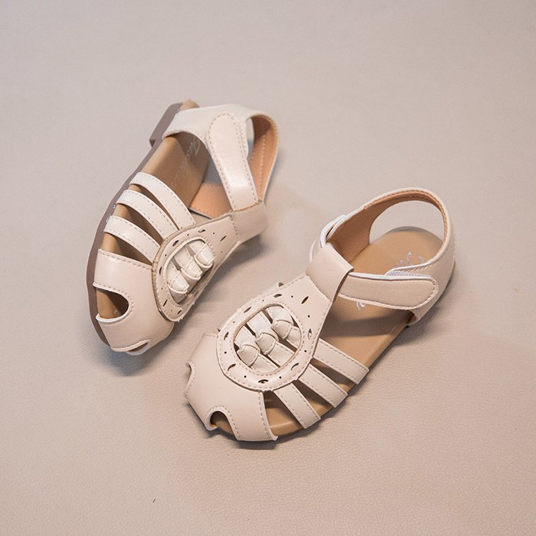 Ins Baotou Woven Roman Sandals Summer New Korean Version Girls Hollow Princess Shoes Beach With Skirt