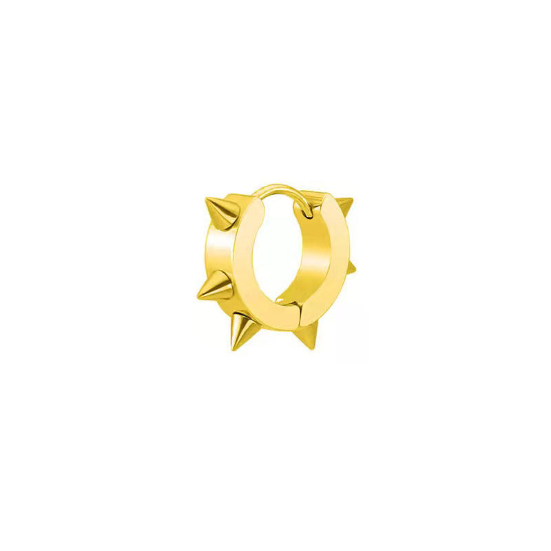 Ear Clip Plating Accessories Stainless Steel Round Earrings