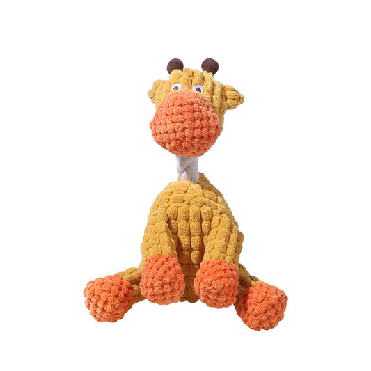 Funny Donkey Plush Dog Toy Squeaky Sound Interactive Chew Molar Pet Toy