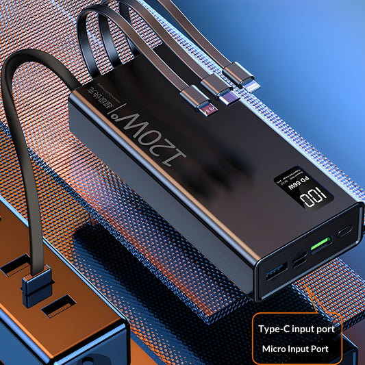 Fast-charging Battery With Built-in Cable Power Bank