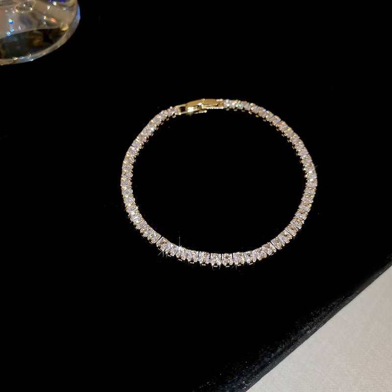 European American Zircon Heart Bracelet For Women Luxury Bangle Wedding Party Fashion Jewelry
