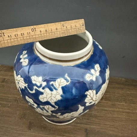 Porcelain Vase Ceramic Ornament Wide Mouth Short Style For Water-Keeping Peonies And Paeonias Bulbous Body Hand-Painted