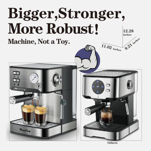20 Bar Professional Espresso Machine With Milk Frother, Single & Double Shot, ESE Pod Compatible, Pressure Display, Removable Water Tank For Cappuccino, Latte, & Macchiato  Home Barista Edition