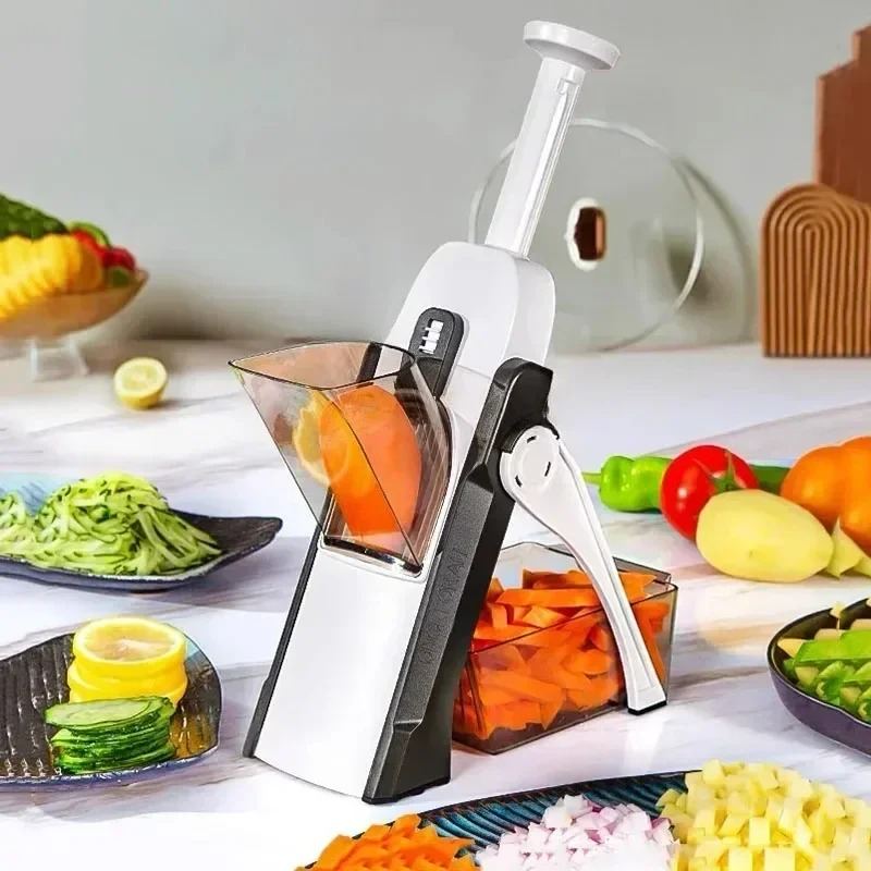 Kitchen Vegetable Cutter Safe Manual Multi-function Salad Chopper Potato Slicer Cheese Graters Kitchen Tools French Fries Cutter