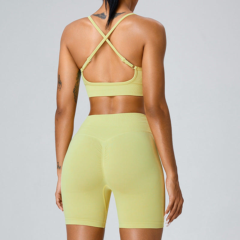 Women's Seamless Beauty Back Exercise Yoga Clothes