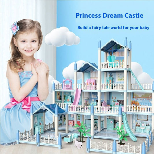 Girls Playing House Diy Assembled Princess House Villa Toys