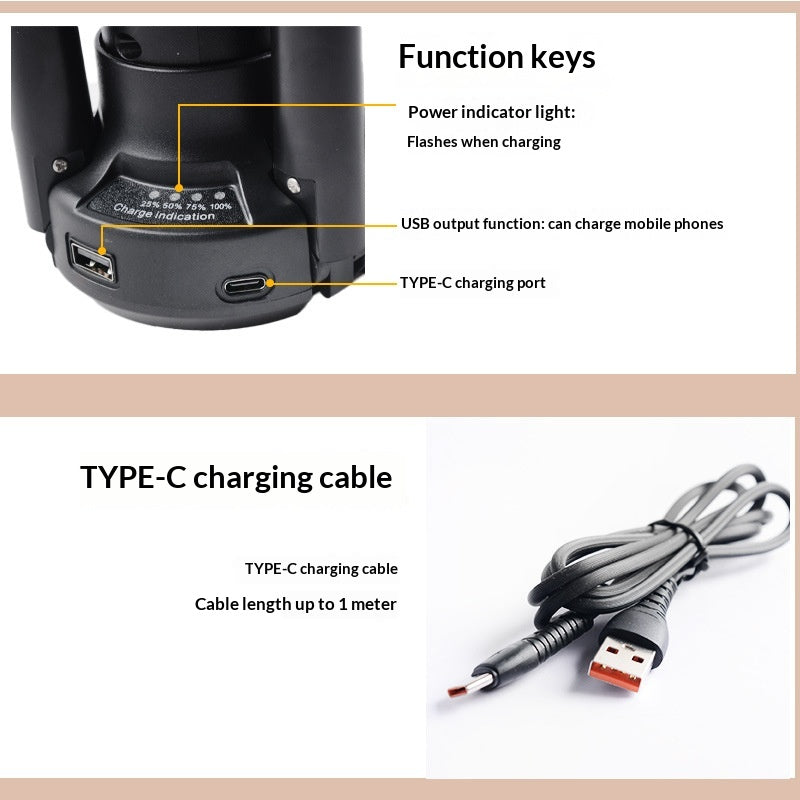 Portable Folding Ceiling Fan With Long Battery Life For Charging