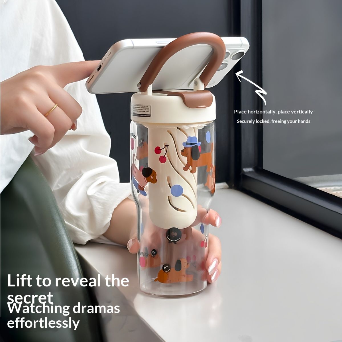 Summer Outdoor Sports High-Borosilicate Glass Cup
