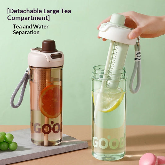 Portable Summer Flower Tea And Fruit Tea Plastic Cup