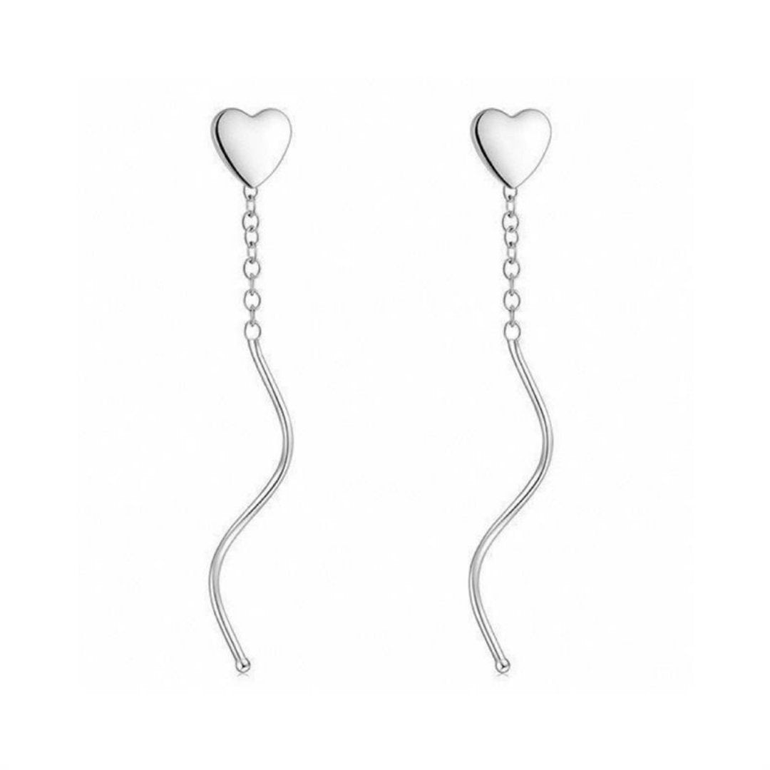 Fashionable Korean-style Clover-wave Drop Earrings For Women