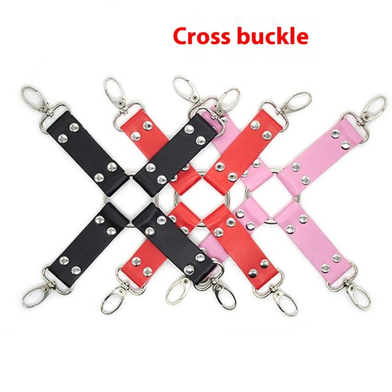 Personality Cross Buckle Connection Leather Toys