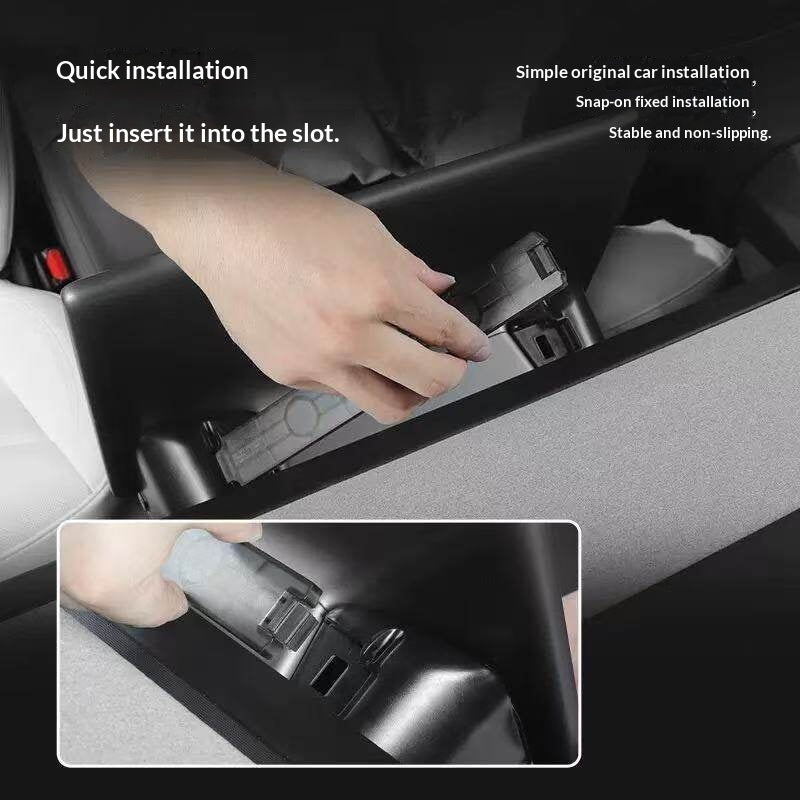 Retractable Storage Compartment For Car Accessories Under The Central Control Screen