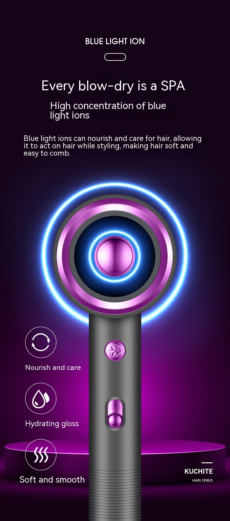 Wind Collection Electric Hair Dryer Home Hair Salon High-power Barber Shop Heating And Cooling Air Hair Dryer