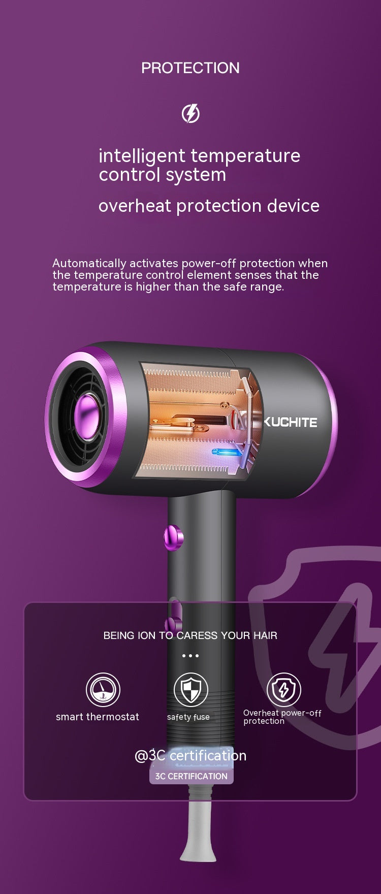 Wind Collection Electric Hair Dryer Home Hair Salon High-power Barber Shop Heating And Cooling Air Hair Dryer