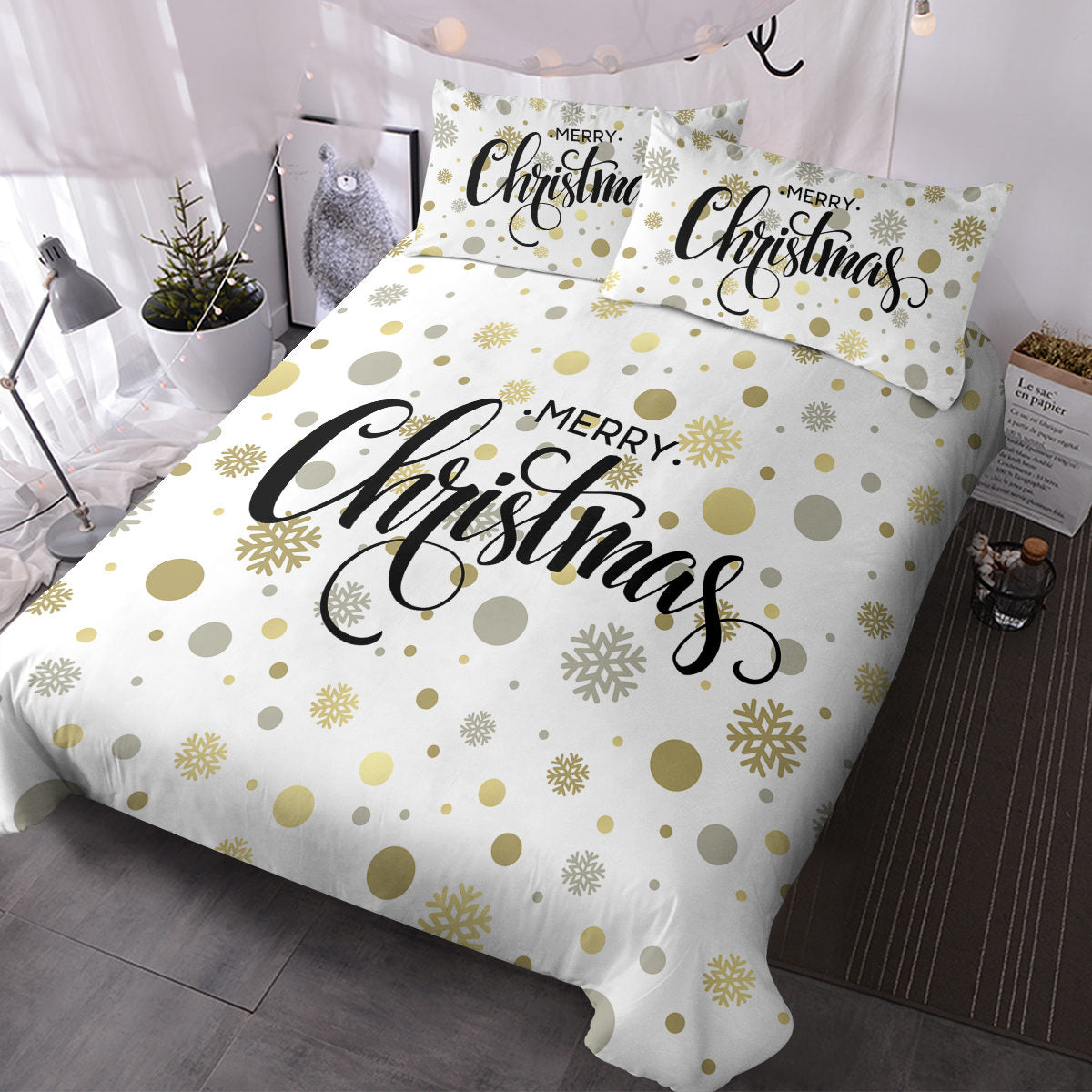 Duvet Cover Set Christmas Theme Merry Christmas Holiday Season Luxury Reversible Bedding Set Comforter Cover 1 Duvet Cover And 2 Pillowcases
