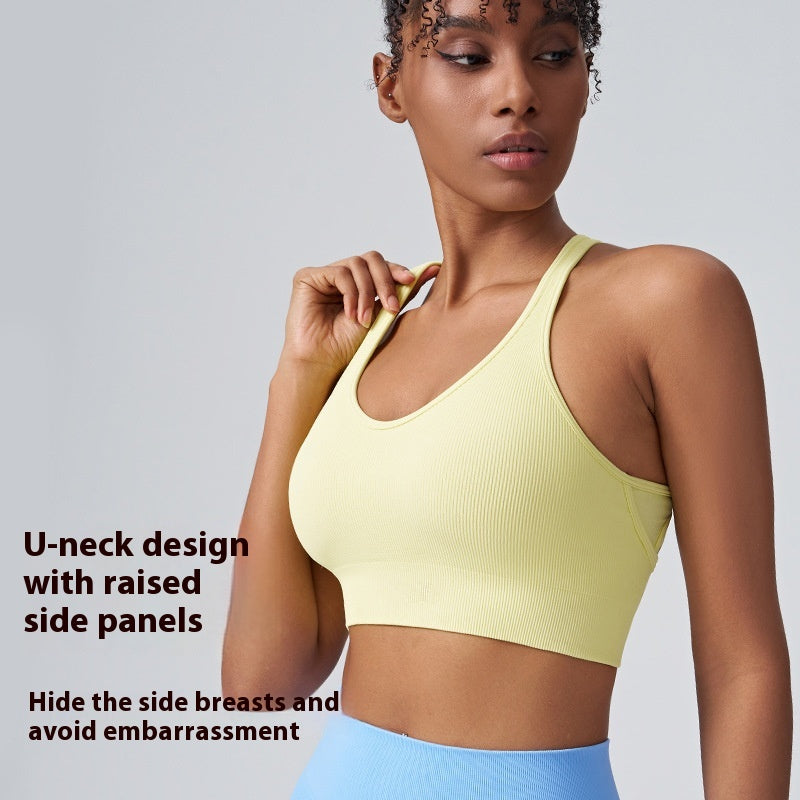 Watton Sports Underwear Women's High-strength Fixed Cup Shockproof Push-up Breast Holding Sexy Cross Beauty Back Yoga Vest
