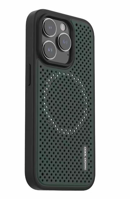 Cooling Grid Phone Case Magnetic Metal Soft Shell