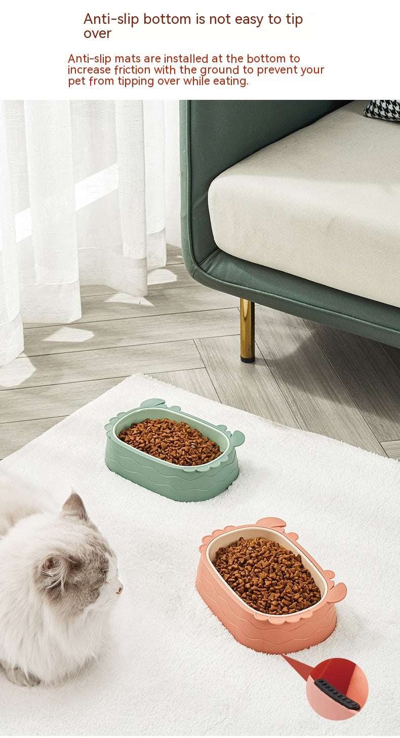 Pet Cat Bowl Crab Shape Slow Feeding Bowl Removable Pet Double
