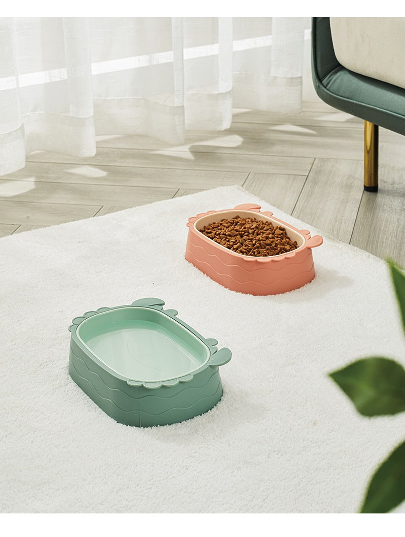 Pet Cat Bowl Crab Shape Slow Feeding Bowl Removable Pet Double