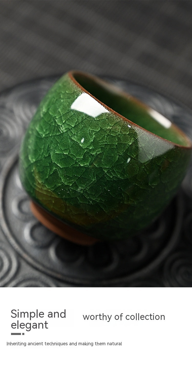 Ice Flower Dragon Egg Tea Bowl Always-standing Cup Anti-scald Ceramic Cooling Cup