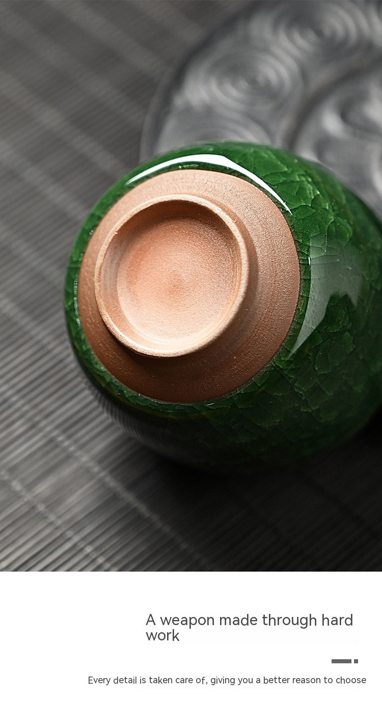 Ice Flower Dragon Egg Tea Bowl Always-standing Cup Anti-scald Ceramic Cooling Cup
