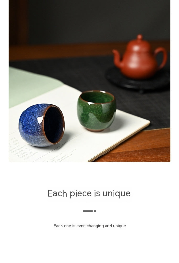 Ice Flower Dragon Egg Tea Bowl Always-standing Cup Anti-scald Ceramic Cooling Cup