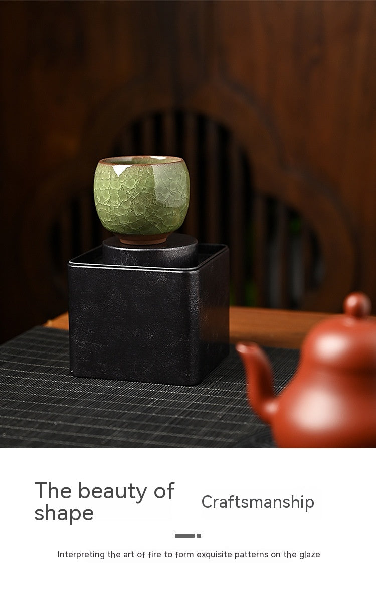 Ice Flower Dragon Egg Tea Bowl Always-standing Cup Anti-scald Ceramic Cooling Cup