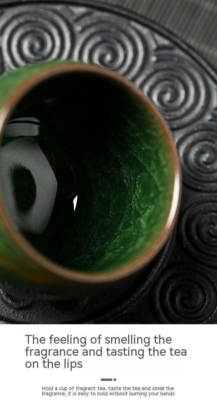 Ice Flower Dragon Egg Tea Bowl Always-standing Cup Anti-scald Ceramic Cooling Cup