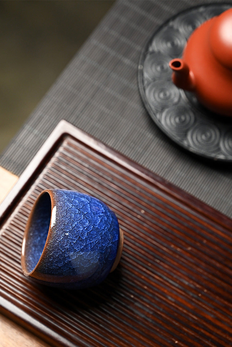 Ice Flower Dragon Egg Tea Bowl Always-standing Cup Anti-scald Ceramic Cooling Cup