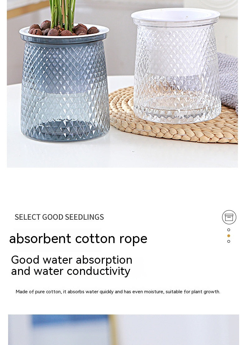 Water-free New Automatic Water Feeding Lazy Basin Light Luxury Plastic Flower Arrangement Hydroponic Flowerpot